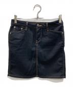 COMME des GARCONS×LEVI'Sコムデギャルソン×リーバイス）の古着「03AWゼロサン エーダブリュー ウールナイロン ステッチワークスカート」｜ブラック