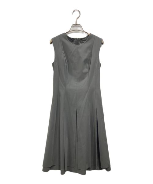FOXEY NEWYORK（フォクシーニューヨーク）FOXEY NEWYORK (フォクシーニューヨーク) ノースリーブワンピース グレー サイズ:38の古着・服飾アイテム