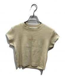 Calvin Klein Jeans（カルバンクラインジーンズ）の古着「モノグラム ロゴ ベイビーTシャツ」｜イエロー