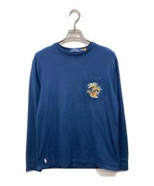 POLO RALPH LAUREN（ポロ・ラルフローレン）の古着「クラシックフィットエンブロイダリージャージーTシャツ」｜ネイビー