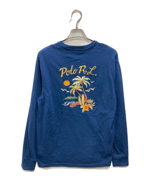 POLO RALPH LAUREN（ポロ・ラルフローレン）POLO RALPH LAUREN (ポロ・ラルフローレン) クラシックフィットエンブロイダリージャージーTシャツ ネイビー サイズ:Mの古着・服飾アイテム