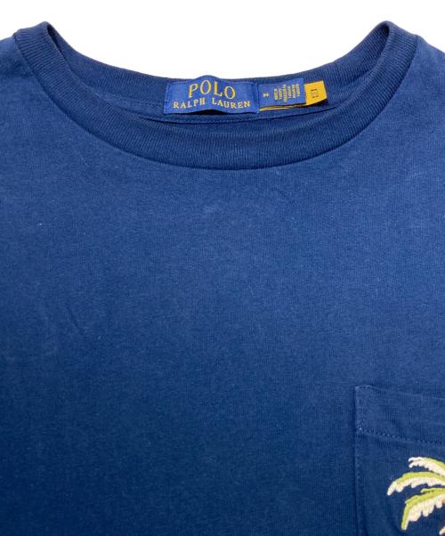 POLO RALPH LAUREN（ポロ・ラルフローレン）POLO RALPH LAUREN (ポロ・ラルフローレン) クラシックフィットエンブロイダリージャージーTシャツ ネイビー サイズ:Mの古着・服飾アイテム