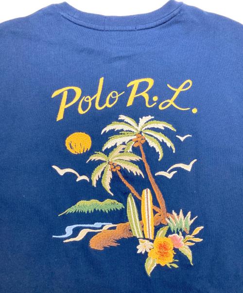 POLO RALPH LAUREN（ポロ・ラルフローレン）POLO RALPH LAUREN (ポロ・ラルフローレン) クラシックフィットエンブロイダリージャージーTシャツ ネイビー サイズ:Mの古着・服飾アイテム