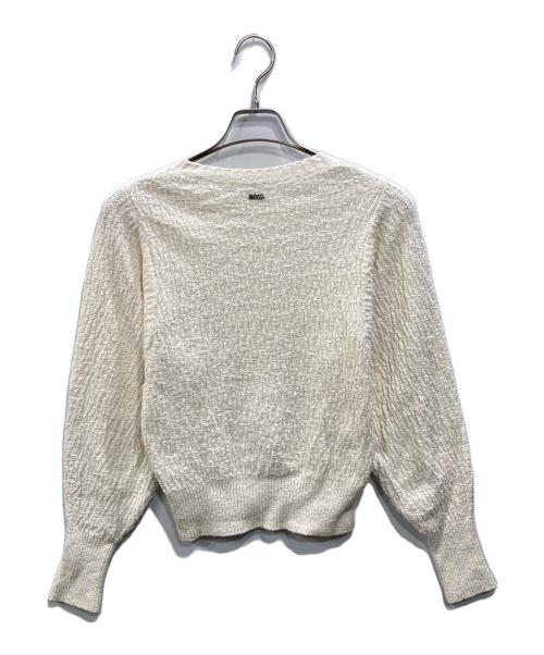 BOSS（ボス）BOSS (ボス) ロゴ チャンキーニット セーター ホワイト サイズ:XSの古着・服飾アイテム