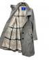 中古・古着 BLUE LABEL CRESTBRIDGE (ブルーレーベルクレストブリッジ) ファインウールダブルビーバースタンドカラーコート グレー サイズ:38：15000円