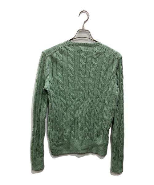 POLO RALPH LAUREN（ポロ・ラルフローレン）POLO RALPH LAUREN (ポロ・ラルフローレン) ケーブルニット グリーン サイズ:SIZE XSの古着・服飾アイテム