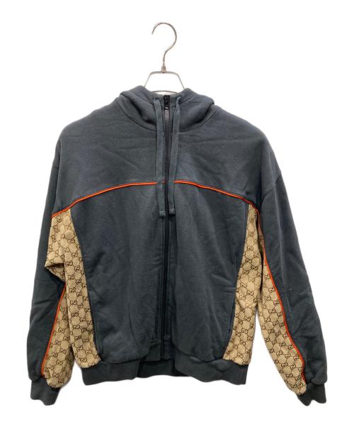 GUCCI（グッチ）GUCCI (グッチ) 24SS GG コットンジャージー ジップジャケット ブラック サイズ:Mの古着・服飾アイテム