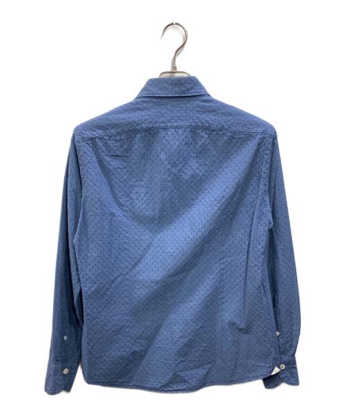 giannetto（ジャンネット）giannetto (ジャンネット) VINCI FIT ホリゾンタルカラーシャツ ネイビー サイズ:Mの古着・服飾アイテム