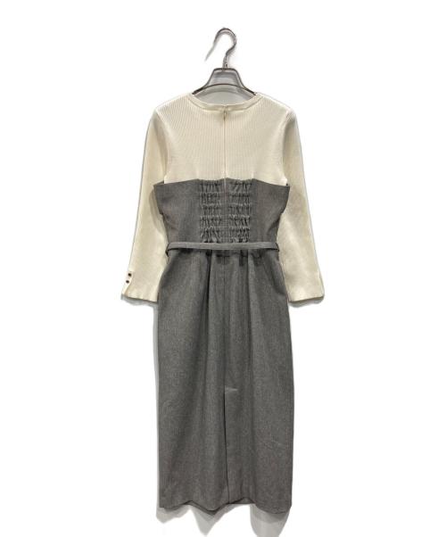 JUSGLITTY（ジャスグリッティー）JUSGLITTY (ジャスグリッティー) ベアドッキングワンピース グレー サイズ:1の古着・服飾アイテム