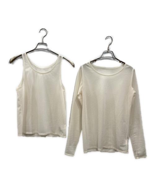 LOUNIE（ルーニー）LOUNIE (ルーニー) シアーレイヤードプルオーバー ホワイト サイズ:SIZE Freeの古着・服飾アイテム