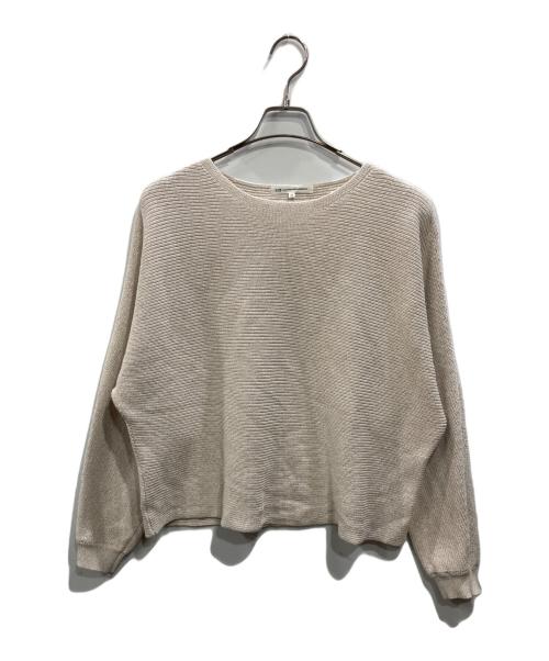 23区（ニジュウサンク）23区 (ニジュウサンク) コットンギマ クロップド ドルマンニット ベージュ サイズ:SIZE 38の古着・服飾アイテム