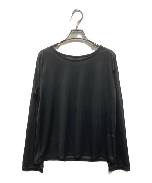 CADUNE（カデュネ）CADUNE (カデュネ) シアーカットソー ブラック サイズ:38の古着・服飾アイテム
