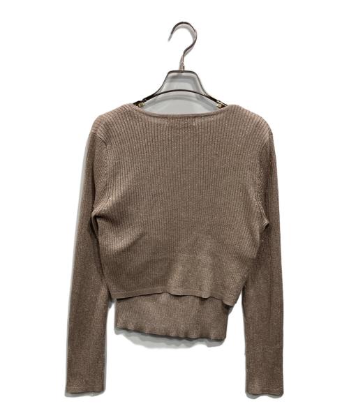 JUSGLITTY（ジャスグリッティー）JUSGLITTY (ジャスグリッティー) ポイントカーデアンサンブル ブラウン サイズ:SIZE 2の古着・服飾アイテム