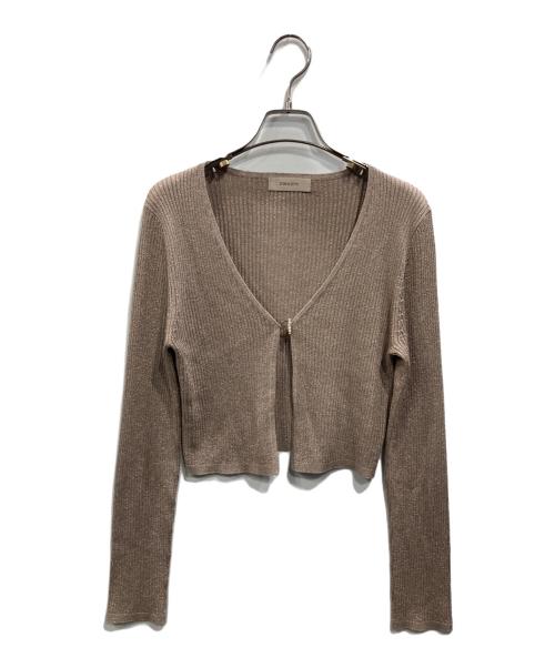 JUSGLITTY（ジャスグリッティー）JUSGLITTY (ジャスグリッティー) ポイントカーデアンサンブル ブラウン サイズ:SIZE 2の古着・服飾アイテム