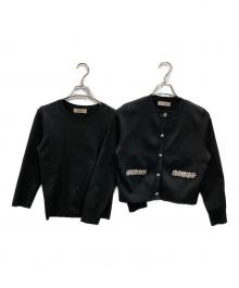JUSGLITTY（ジャスグリッティー）の古着「メニービジューアンサンブル」｜ブラック