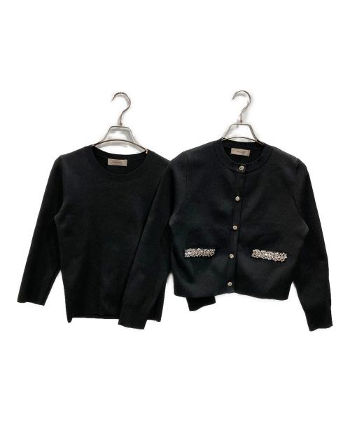 JUSGLITTY（ジャスグリッティー）JUSGLITTY (ジャスグリッティー) メニービジューアンサンブル ブラック サイズ:SIZE 2の古着・服飾アイテム
