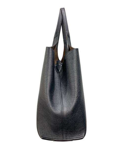 TOD'S（トッズ）TOD'S (トッズ) Tタイムレス レザー ショッピングバッグ ミディアム ブラックの古着・服飾アイテム