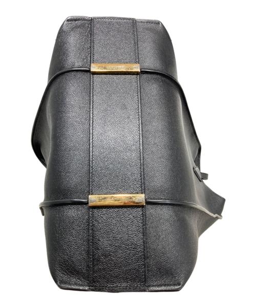 TOD'S（トッズ）TOD'S (トッズ) Tタイムレス レザー ショッピングバッグ ミディアム ブラックの古着・服飾アイテム