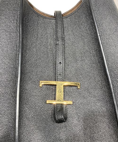 TOD'S（トッズ）TOD'S (トッズ) Tタイムレス レザー ショッピングバッグ ミディアム ブラックの古着・服飾アイテム