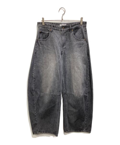 FREAK'S STORE（フリークスストア）FREAK'S STORE (フリークスストア) ワイドシルエット カーブデニムパンツ グレー サイズ:Mの古着・服飾アイテム