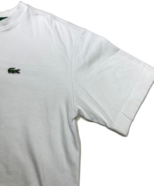 LACOSTE（ラコステ）LACOSTE (ラコステ) 裾口ドローストリング入りクロップドTシャツ ホワイト サイズ:36の古着・服飾アイテム