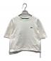 LACOSTE（ラコステ）の古着「裾口ドローストリング入りクロップドTシャツ」｜ホワイト