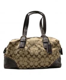 COACH（コーチ）の古着「シグネチャー ハンドバッグ」｜ベージュ