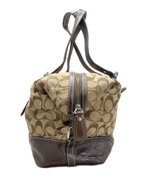 COACH（コーチ）COACH (コーチ) シグネチャー ハンドバッグ ベージュの古着・服飾アイテム