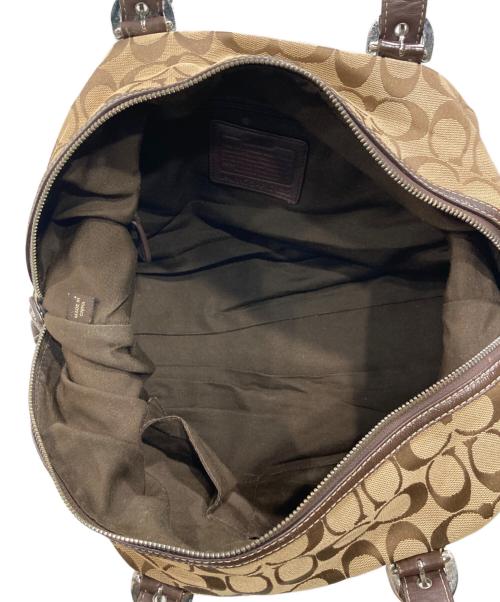 COACH（コーチ）COACH (コーチ) シグネチャー ハンドバッグ ベージュの古着・服飾アイテム