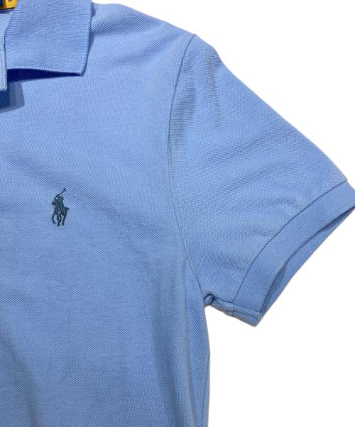 POLO RALPH LAUREN（ポロ・ラルフローレン）POLO RALPH LAUREN (ポロ・ラルフローレン) CUSTOM SLIM FIT ポロシャツ ブルー サイズ:Sの古着・服飾アイテム