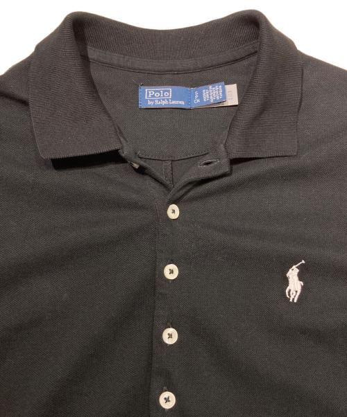 POLO RALPH LAUREN（ポロ・ラルフローレン）POLO RALPH LAUREN (ポロ・ラルフローレン) タイフロント メッシュ ポロ ドレス ブラック サイズ:Sの古着・服飾アイテム