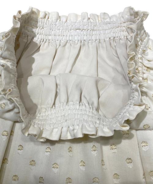 martinique（マルティニーク）martinique (マルティニーク) ラメジャガードスカート アイボリー サイズ:表記なしの古着・服飾アイテム