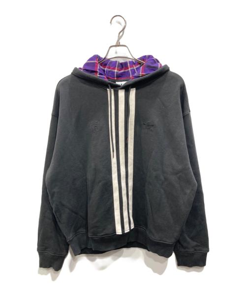 adidas Originals（アディダスオリジナル）adidas originals (アディダスオリジナル) KORN HOODIE ブラック サイズ:XLの古着・服飾アイテム