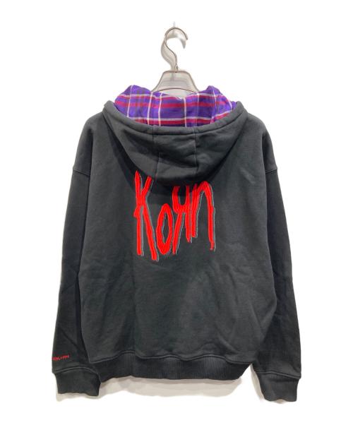 adidas Originals（アディダスオリジナル）adidas originals (アディダスオリジナル) KORN HOODIE ブラック サイズ:XLの古着・服飾アイテム