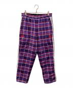 adidas Originalsアディダスオリジナル）の古着「KORN TRACK PANT」｜ブラック×パープル