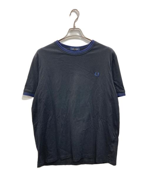 FRED PERRY（フレッドペリー）FRED PERRY (フレッドペリー) TWIN TIPPED T-SHIRT ブラック×ネイビー サイズ:XLの古着・服飾アイテム