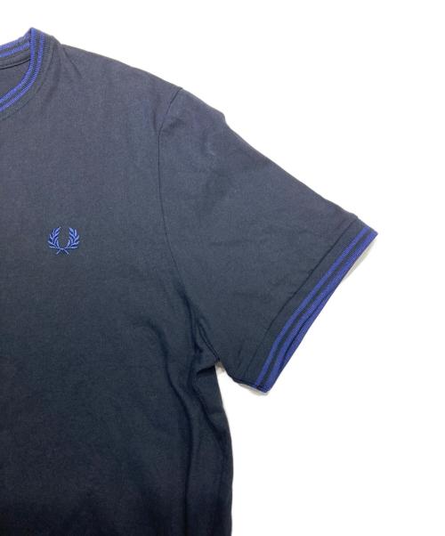 FRED PERRY（フレッドペリー）FRED PERRY (フレッドペリー) TWIN TIPPED T-SHIRT ブラック×ネイビー サイズ:XLの古着・服飾アイテム