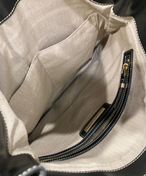 the dilettante（ザ・ディレッタント）the dilettante (ザ・ディレッタント) TOMORROW LAND (トゥモローランド) 別注 レザー 2WAY クラッチバッグ ブラックの古着・服飾アイテム