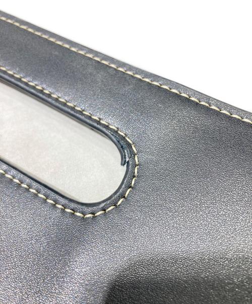 the dilettante（ザ・ディレッタント）the dilettante (ザ・ディレッタント) TOMORROW LAND (トゥモローランド) 別注 レザー 2WAY クラッチバッグ ブラックの古着・服飾アイテム