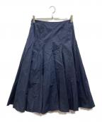 BORDERS at BALCONYボーダーズアットバルコニー）の古着「VOLUMY SHIRT SKIRT（ボリューミーシャツスカート）」｜ネイビー