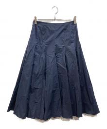 BORDERS at BALCONY（ボーダーズアットバルコニー）の古着「VOLUMY SHIRT SKIRT（ボリューミーシャツスカート）」｜ネイビー