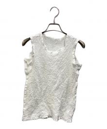 me ISSEY MIYAKE（ミーイッセイ ミヤケ）の古着「26SS CAULIFLOWER ノースリーブトップス」｜ホワイト