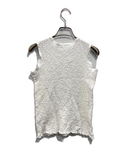 me ISSEY MIYAKE（ミーイッセイ ミヤケ）me ISSEY MIYAKE (ミーイッセイ ミヤケ) 26SS CAULIFLOWER ノースリーブトップス ホワイト サイズ:freeの古着・服飾アイテム