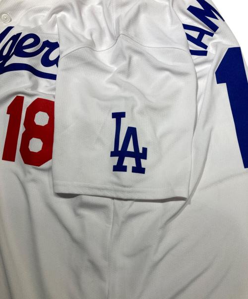 NIKE（ナイキ）NIKE (ナイキ) MLB (エムエルビー) ドジャース リミテッド レプリカユニフォーム ホワイト サイズ:Lの古着・服飾アイテム