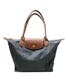 LONGCHAMP（ロンシャン）の古着「Le Pliage トートバッグ」｜グレー