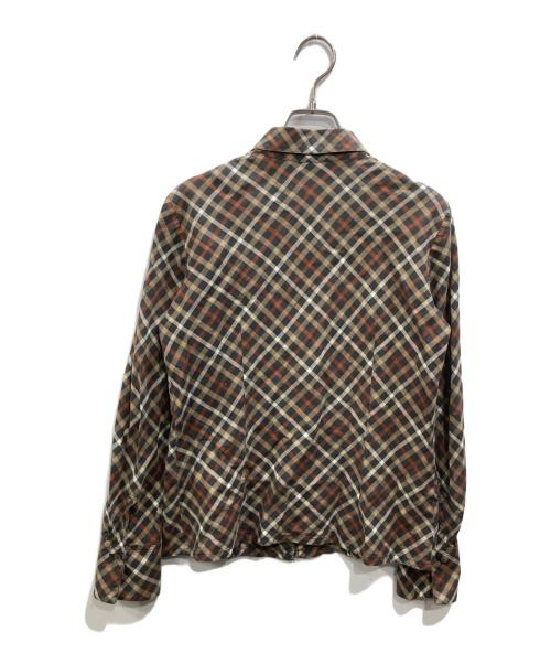 DAKS LONDON（ダックスロンドン）DAKS LONDON (ダックスロンドン) ハウスチェック フリルシャツ マルチカラー サイズ:SIZE 40の古着・服飾アイテム