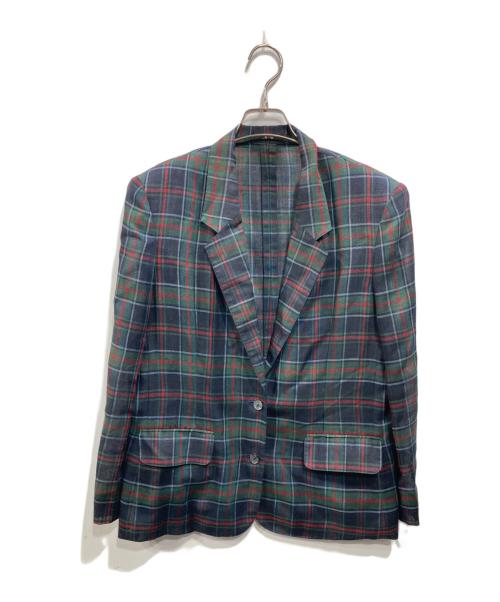 DAKS（ダックス）DAKS (ダックス) タータンチェック シアージャケット グリーン サイズ:11ARの古着・服飾アイテム