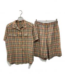 DAKS（ダックス）の古着「チェック柄セットアップ」｜イエロー