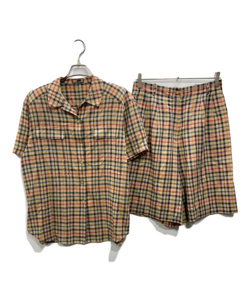 DAKS（ダックス）DAKS (ダックス) チェック柄セットアップ イエロー サイズ:11Rの古着・服飾アイテム