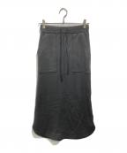 THREE DOTSスリードッツ）の古着「Smile brushed terry skirt」｜グレー
